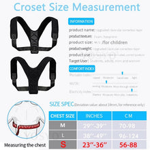 Load image into Gallery viewer, YOSYO Brace Support Belt Adjustable Back Posture Corrector Clavicle Spine Back Shoulder Lumbar Posture Correction