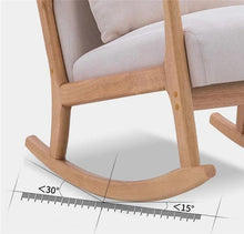 Load image into Gallery viewer, Modern Hardwood Rocking Chair Armchair Living Room Furniture Home Nap Leisure Lounge Executive Rocking Chair Wooden Single Sofa