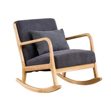 Load image into Gallery viewer, Modern Hardwood Rocking Chair Armchair Living Room Furniture Home Nap Leisure Lounge Executive Rocking Chair Wooden Single Sofa
