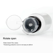 Load image into Gallery viewer, 1Pc 200ml 2 Color Nail Polish Remover Alcohol Liquid Press Pumping Bottle Nail Art UV Gel Cleaner Empty Plastic Container Tool