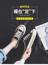 Load image into Gallery viewer, Half slipper canvas shoes women's shoes new autumn / winter 2020 no heel Plush loafer shoes with thick soles Family casual shoes