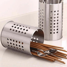 Load image into Gallery viewer, Stainless Steel Kitchen Cooking Utensils Holder Crock Drainer Flatware Caddy Cutlery Organizer Tableware Storage Serving Tool