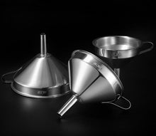 Load image into Gallery viewer, 11/13/15cm Kitchen Stainless Steel Funnel Filling Funnel Seperatory Oil Beer Coffee Water Flask Soup Thicker Funnel Tools
